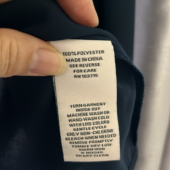 Nanette Lepore S navy blue blouses neck long sleeve with ruching pleated should - Picture 7 of 12